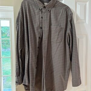 L.L. Bean Men's Brown Checkered Button-Down Shirt